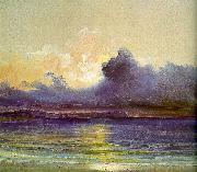 Charles Blechen Sunset at Sea Norge oil painting reproduction